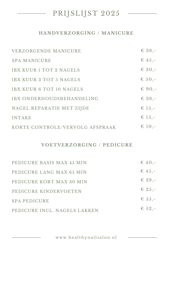 prijslijst